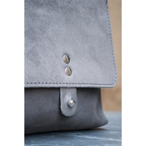 POCHETTE CUIR GRIS | Montsouris